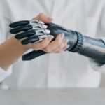 high tech carbon electronic hand modern technology 5zwabq7